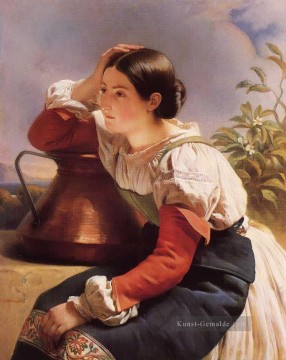 Franz Xaver Winterhalter Werke - Junge Italienischen Mädchen durch das Well Königtum Porträt Franz Xaver Winterhalter